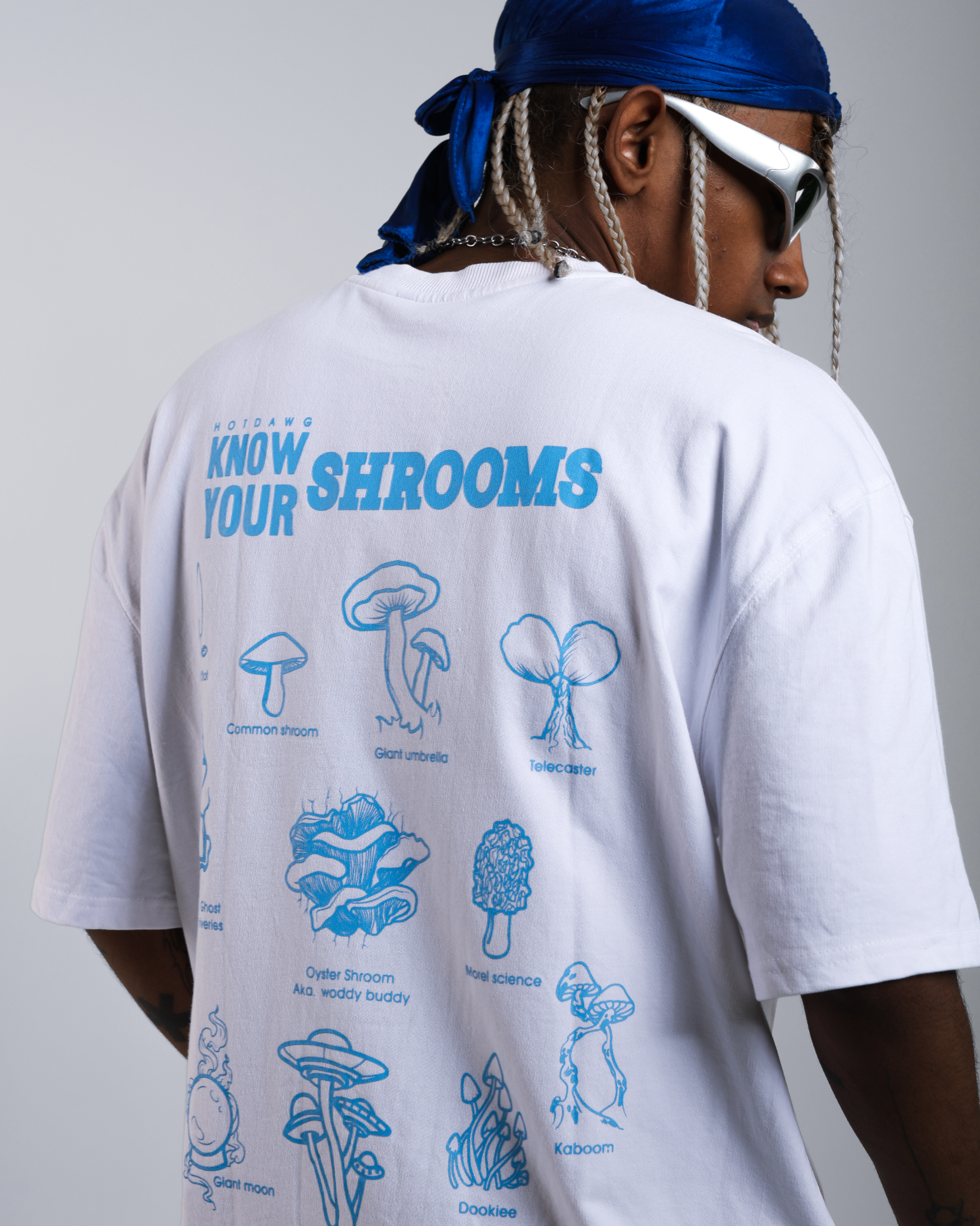 SHROOMS LOOSE FIT PRINTED TSHIRT - WHITE