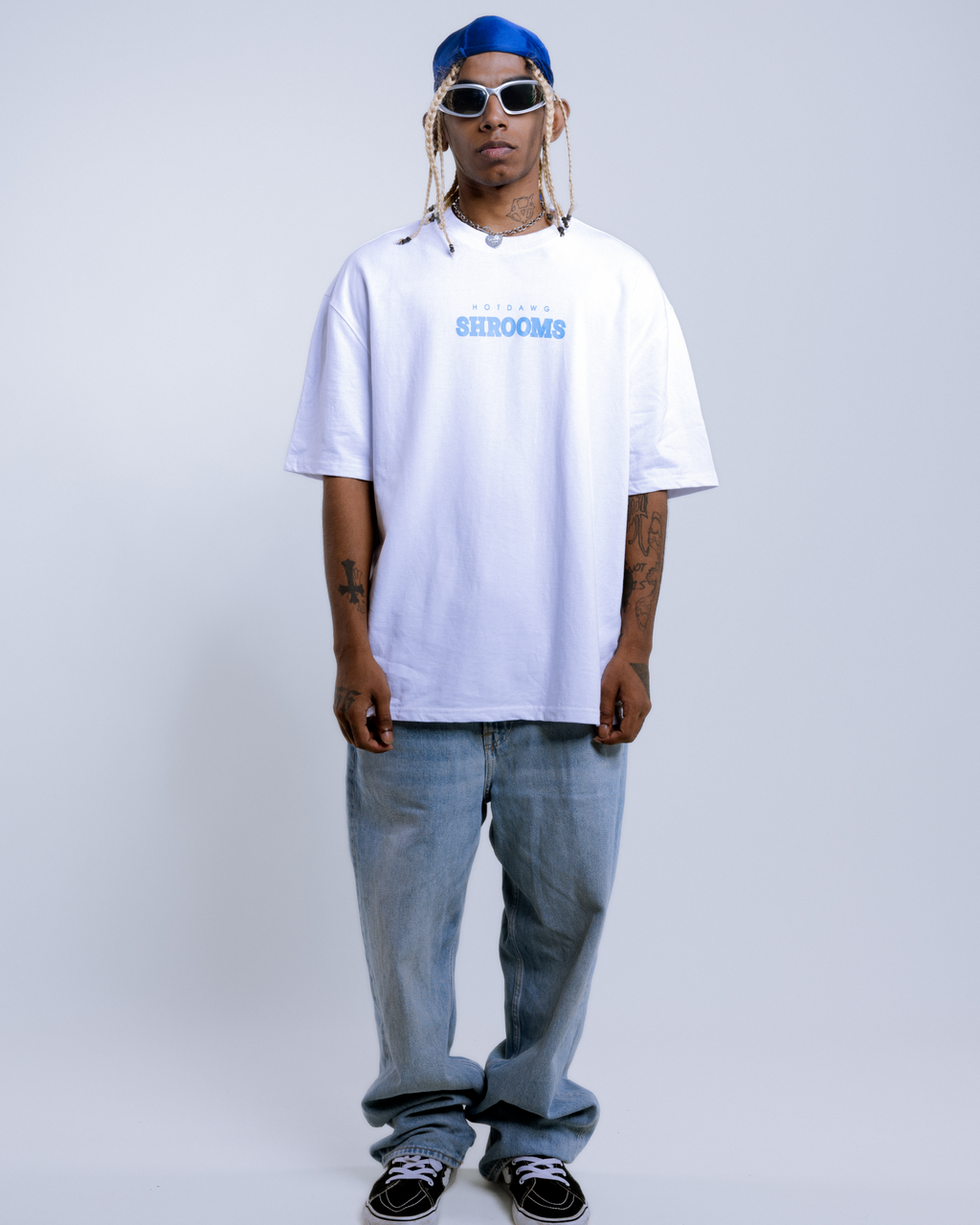SHROOMS LOOSE FIT PRINTED TSHIRT - WHITE