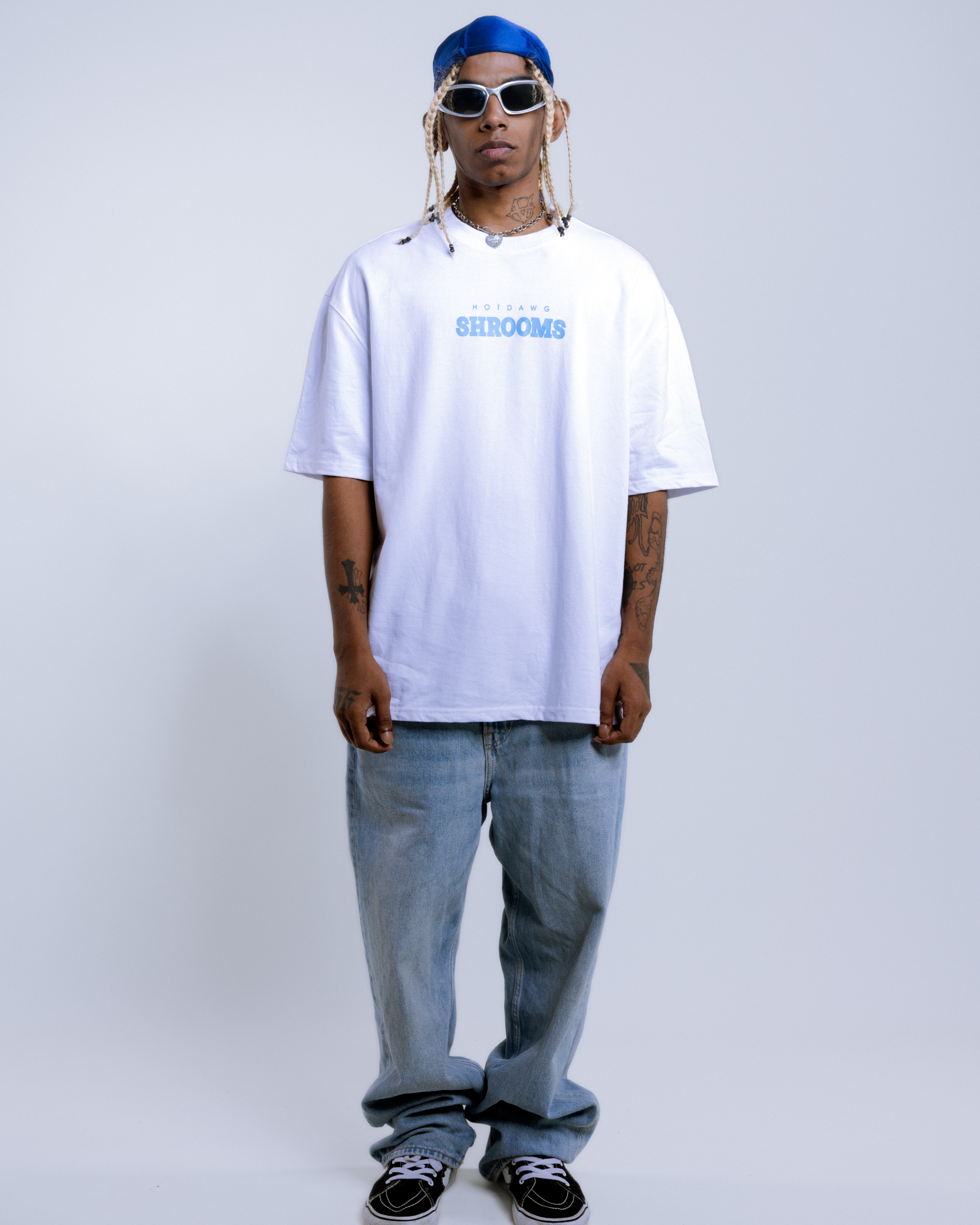 SHROOMS LOOSE FIT PRINTED TSHIRT - WHITE