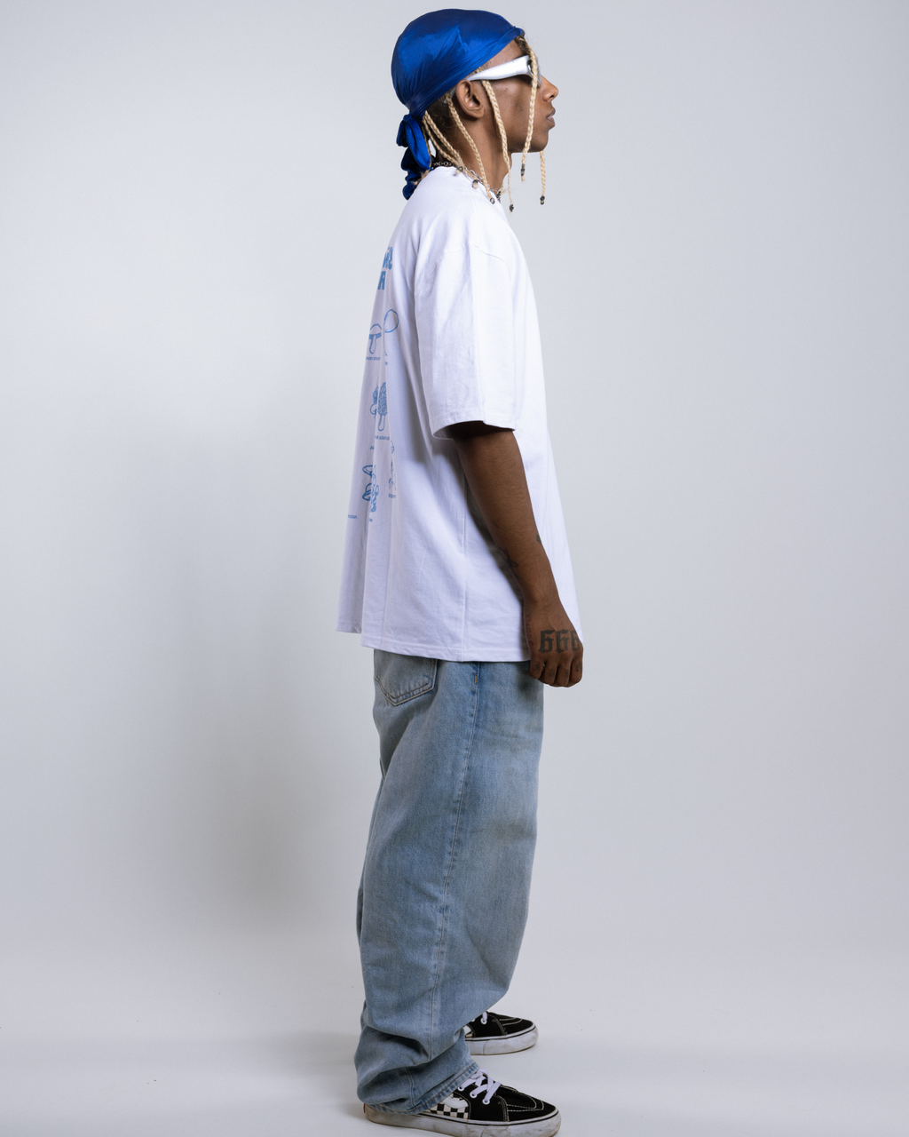 SHROOMS LOOSE FIT PRINTED TSHIRT - WHITE