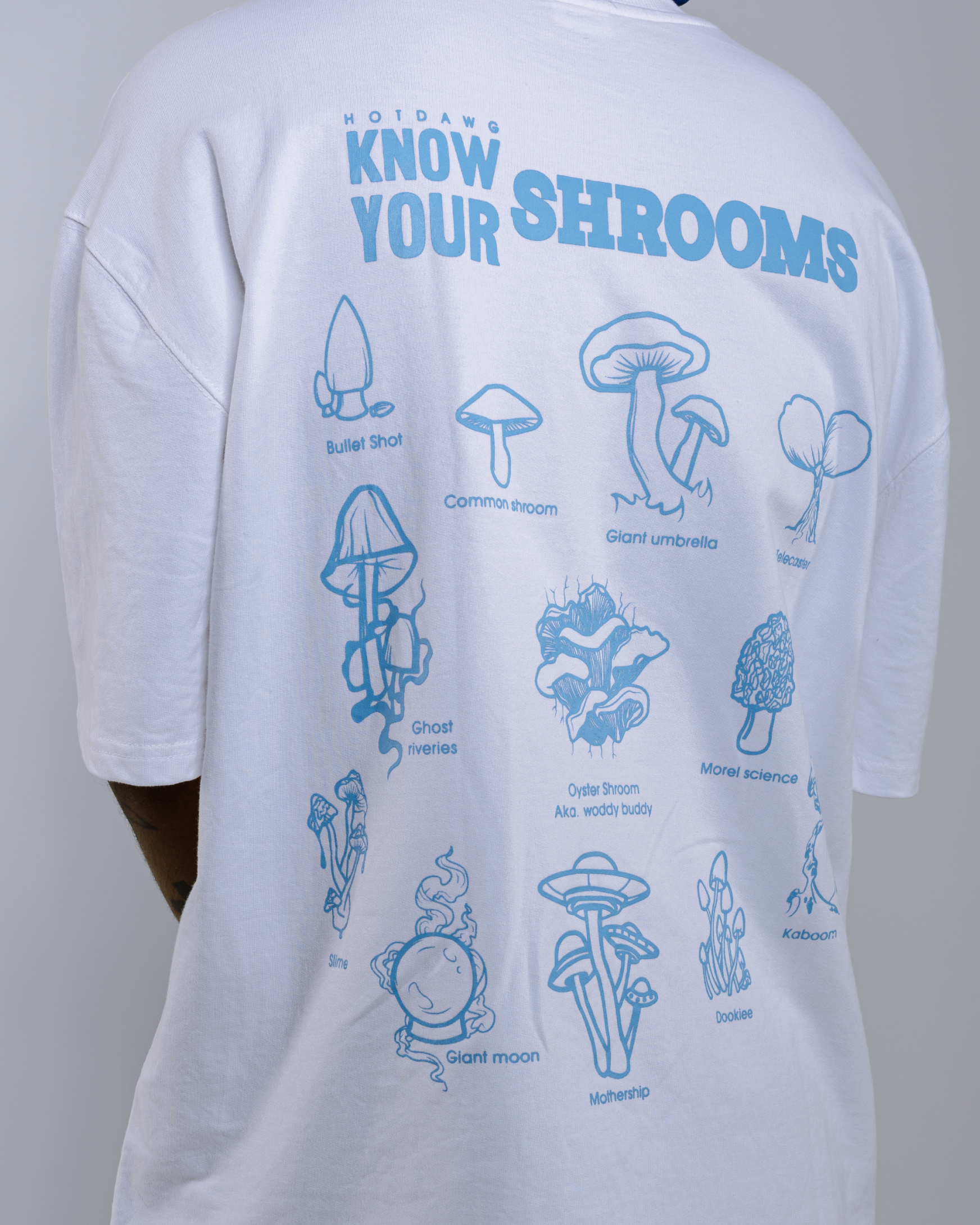 SHROOMS LOOSE FIT PRINTED TSHIRT - WHITE