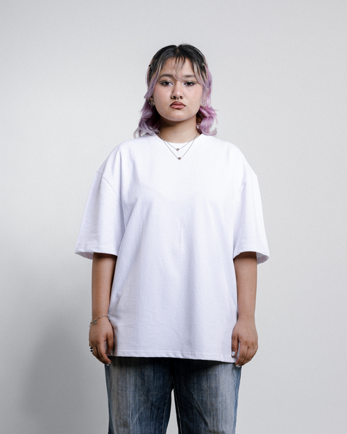 LOOSE FIT SOLID TSHIRT - WHITE