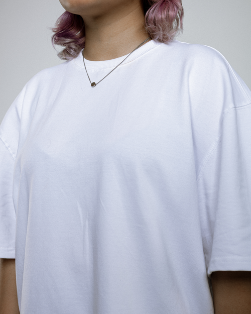 LOOSE FIT SOLID TSHIRT - WHITE